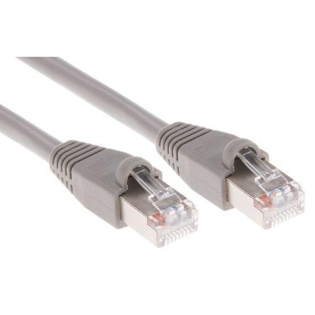 RS PRO Cat5e Ethernetové kabely, Šedá, Polyvinylchlorid, A: RJ45 3 m Vnější, B: RJ45 Vnější, typ pláště: U/FTP