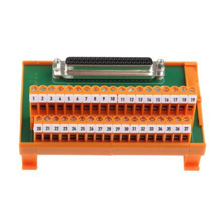 RS PRO Modul rozhraní, D-SUB, Lišta DIN, Vnitřní, počet kontaktů: 37, 50V 1A, délka: 110 mm