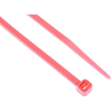 Stahovací páska Nerozpojitelné 203 mm 3.6mm Růžová Nylon 66 RS PRO