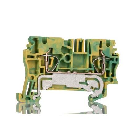 Weidmüller Zemnicí svorkovnice, počet cest: 2, 12AWG, 26 AWG, délka: 63 mm ZPE 2.5 4mm² barva Zelená Objímka, materiál