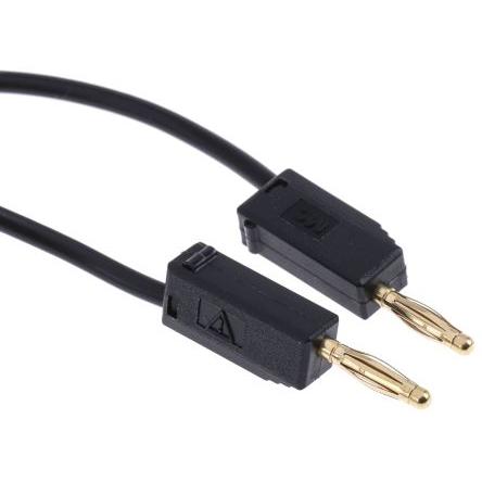 Staubli Zkušební kabel s konektorem, Černá 10A, délka kabelů: 300 mm, 30 V ac, 60V dc, Polyvinylchlorid