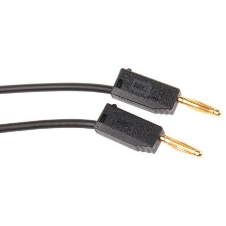 Staubli Zkušební kabel s konektorem, Černá 10A, délka kabelů: 500 mm, 30 V ac, 60V dc, Polyvinylchlorid