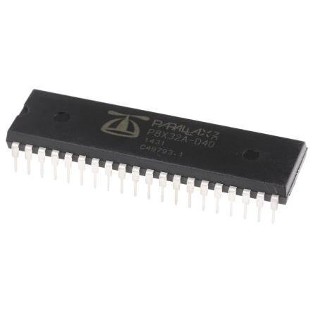 Parallax Inc Mikrokontrolér P8X32A-D40 32 bit P8X32A 80 MHz 64kB ROM 32.77 kB RAM, počet kolíků: 40 kolíkový, PDIP