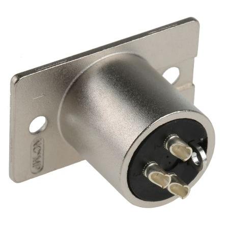 Neutrik Konektor XLR, počet kontaktů: 3, orientace těla: Rovný Vnější, pokovení: Stříbro přes nikl, Panel, 50V, materiál