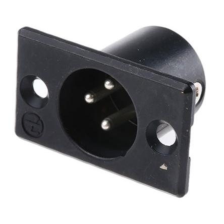 Neutrik Konektor XLR, počet kontaktů: 3, orientace těla: Rovný Vnější, pokovení: Stříbro přes nikl, Panel, 50V, materiál