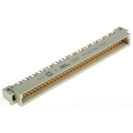 HARTING Konektor DIN 41612, řada: DIN 41612, orientace těla: Pravý úhel, rozteč: 2.54 mm, počet kontaktů: 64, počet řad: