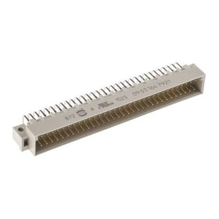 HARTING Konektor DIN 41612, řada: DIN 41612, orientace těla: Pravý úhel, rozteč: 2.54 mm, počet kontaktů: 64, počet řad: