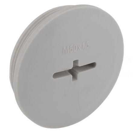 Zaslepovací zátka pro kabelové průchodky Niklovaná mosaz M50 56.1 mm Se závitem, IP54 Světle šedá Lapp