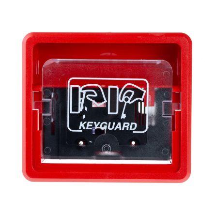 Hoyles Požární hlásič K1000, Odklápěcí plastové okno, Schránka na klíč Keyguard, Vnitřní, Červená, materiál krabice: