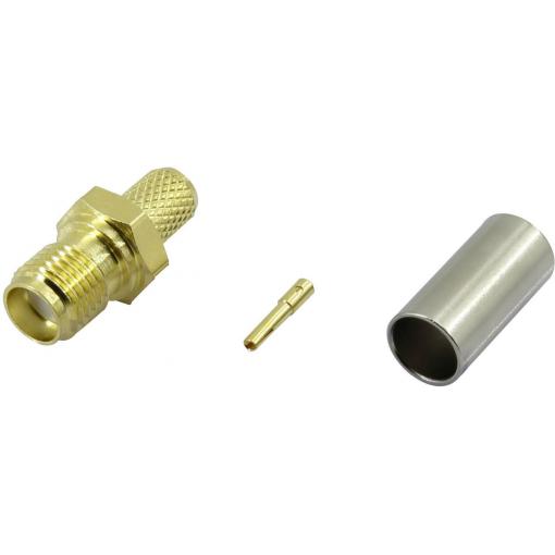 TRU COMPONENTS SMA-KC-RG58-1 1372243 SMA konektor zásuvka, rovná 50 Ω 1 ks
