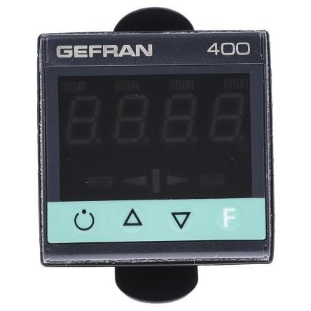 Gefran PID regulátor teploty, řada: 400/401 Lišta DIN, 50 °C, 0 °C 1, počet výstupů: 2, výstup: Relé 240V ac, typ