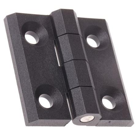 Kloubový závěs Výkyvné Patka, Černá, Polyamid Šroubová, délka: 50 mm x 50mm x 6 mm Pinet