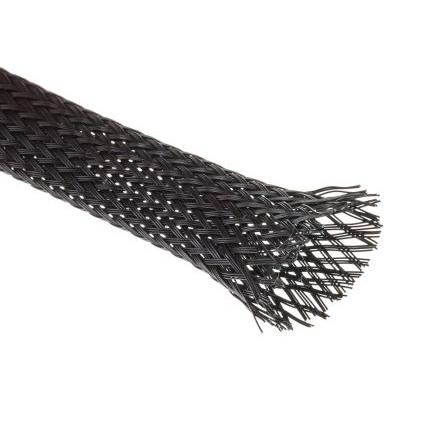 Kabelový návlek Polybutylentereftalát Expanzní poměr Pletený Černá RS PRO 19 mm 30m