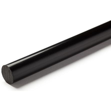 RS PRO Tyč PE Černá, délka: 1 m x 40 mm v prům.