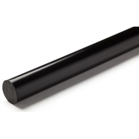 RS PRO Tyč PE Černá, délka: 1 m x 50 mm v prům.