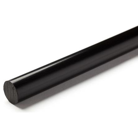 RS PRO Tyč PE Černá, délka: 1 m x 60 mm v prům.