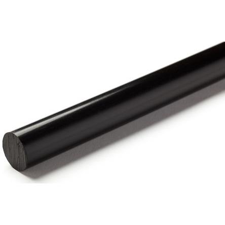 RS PRO Tyč PE Černá, délka: 1 m x 80 mm v prům.