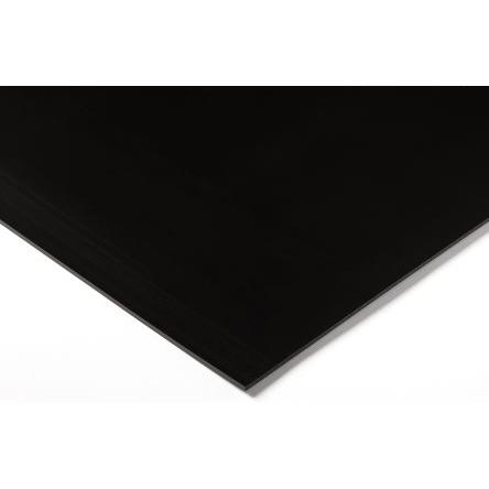 RS PRO Plastová deska, Vysokohustotní polyetylén barva Černá, délka: 1 m, šířka: 500mm, tlou��ťka: 4 mm