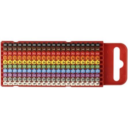 Označovač kabelu, řada: WIC1 Zaklapávací 3 mm x 5mm HellermannTyton 0-9 2.8 mm 561-01100 WIC1-0-9-PA66-SPECIAL