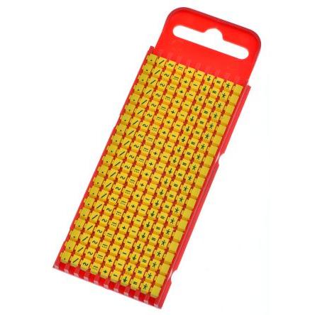 Označovač kabelu, řada: WIC1 Zaklapávací barva Černá 3 mm x 5mm HellermannTyton Žlutá ·, /, St., +, Uzemnění, DC 2.8 mm