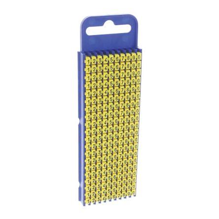 Označovač kabelu, řada: WIC2 Zaklapávací barva Černá 3 mm x 5.6mm HellermannTyton Žlutá 0-9 3.8 mm 561-02101