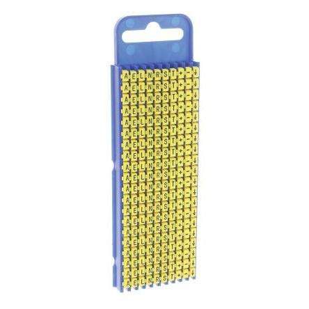 Označovač kabelu, řada: WIC2 Zaklapávací barva Černá 3 mm x 5.6mm HellermannTyton Bílá +, A, E, Uzemnění, L, N, R, S, T