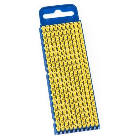 Označovač kabelu, řada: WIC2 Zaklapávací barva Černá 3 mm x 5.6mm HellermannTyton Žlutá U, W, V, C, P, B, D, F, I, M 3.8