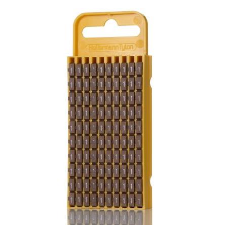 Označovač kabelu, řada: WIC3 Zaklapávací barva Bílá 3 mm x 8mm HellermannTyton Hnědá 1 5.3 mm 561-03611 WIC3-1-PA66-BN