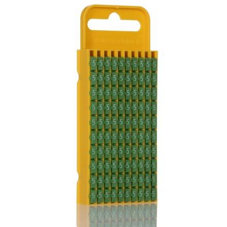Označovač kabelu, řada: WIC3 Zaklapávací barva Bílá 3 mm x 8mm HellermannTyton Zelená 5 5.3 mm 561-05045 WIC3-PA66-GN