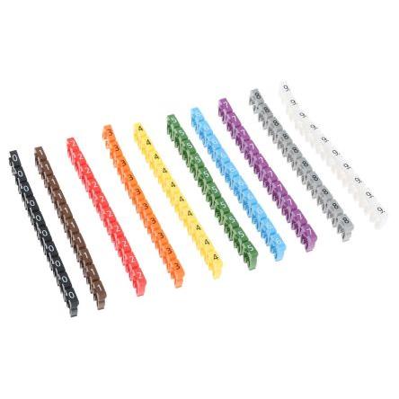 Označovač kabelu, řada: WIC3 Zaklapávací 3 mm x 8mm HellermannTyton Barevný 0-9 5.3 mm 561-03100 WIC3-0-9-PA66-SPECIAL