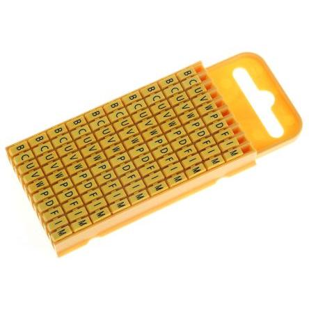 Označovač kabelu, řada: WIC3 Zaklapávací barva Černá 3 mm x 8mm HellermannTyton Žlutá I, D, M, C, P, F, U, V, B, W 5.3