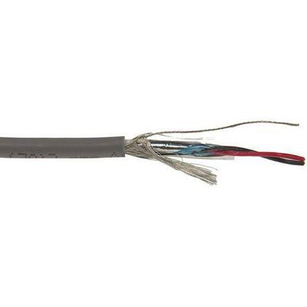 Vícežilové průmyslové kabely, řada: XTRA-GUARD FLEX 2 párů v balení, Polyvinylchlorid, 300V Alpha Wire 30 m, Šedá