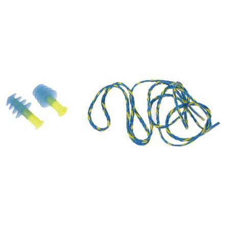 Honeywell Safety Ušní zátky, řada: Earplugs Opakovaně použitelné, Žlutá, Modrá, Elastomer 28 dB EN 149:2001+A1:2009 1