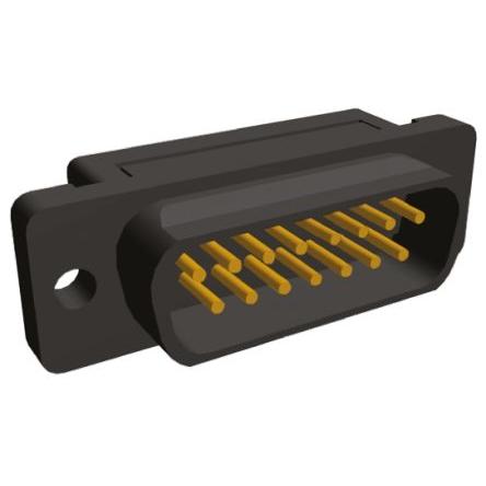 TE Connectivity Konektor D-Sub, řada: Amplimite HDF-20, počet kontaktů: 15, orientace těla: Pravý úhel 2.77 mm, Kabel
