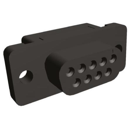 TE Connectivity Konektor D-Sub, řada: Amplimite HDF-20, počet kontaktů: 9, orientace těla: Pravý úhel 2.76 mm, Kabel