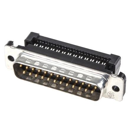 TE Connectivity Konektor D-Sub, řada: Amplimite HDF-20, počet kontaktů: 25, orientace těla: Pravý úhel 2.76 mm, Kabel