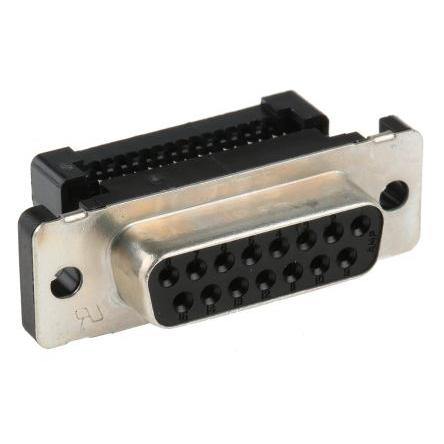 TE Connectivity Konektor D-Sub, řada: Amplimite HDF-20, počet kontaktů: 15, orientace těla: Pravý úhel 2.76 mm, Kabel
