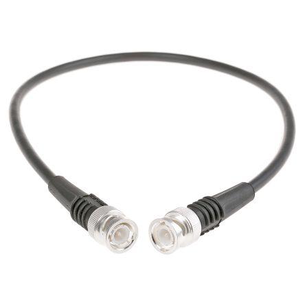 Koaxiální kabel, řada: BNC RG58, Černá Polyvinylchlorid 500 mm 50 Ω TE Connectivity S koncovkou