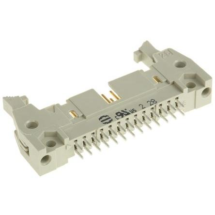 HARTING Konektor PCB, řada: SEK 18, Vodič-deska, počet kontaktů: 26, počet řad: 2, rozteč: 2.54 mm, orientace těla: