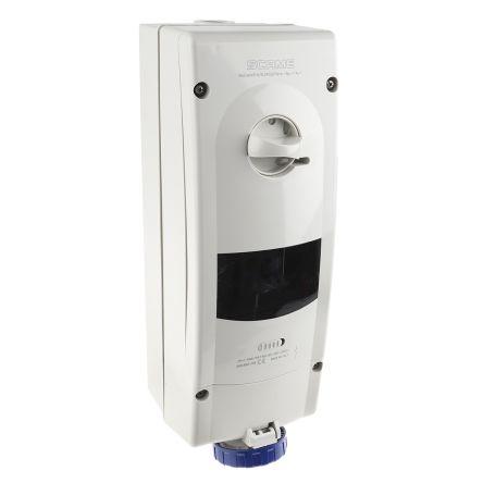 Scame Proudový chránič, řada: ADVANCE 2, IP67, Nástěnná barva Modrá, 16A 2P+PE, 230V