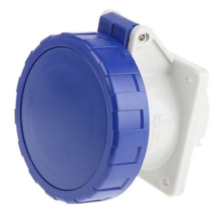 Scame Průmyslová zásuvka, řada: Optima, IP67, Panel barva Červená, 32A 2P+PE, 130V