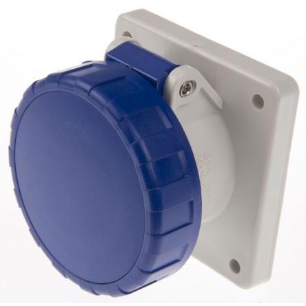 Scame Průmyslová napájecí zásuvka, řada: Optima, IP67 barva Šedá, 16A 2P+PE, 130V