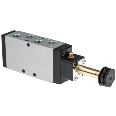 Pneumatický solenoidový ventil 5/2, řada: P2LAX G 1/8 Elektromagnetický/pružina, max. průtok: 19L/min Parker 24V