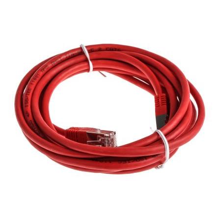 RS PRO Kat6 Ethernetové kabely, Červená, Polyvinylchlorid, A: RJ45 3 m Vnější, B: RJ45 Vnější, typ pláště: S/FTP