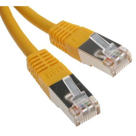 RS PRO Kat6 Ethernetové kabely, Žlutá, Polyvinylchlorid 10 m, typ pláště: Stíněné