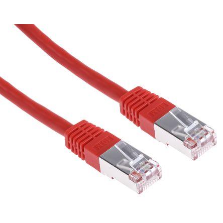 RS PRO Kat6 Ethernetové kabely, Červená, Polyvinylchlorid, A: RJ45 10 m Vnější, B: RJ45 Vnější, typ pláště: S/FTP