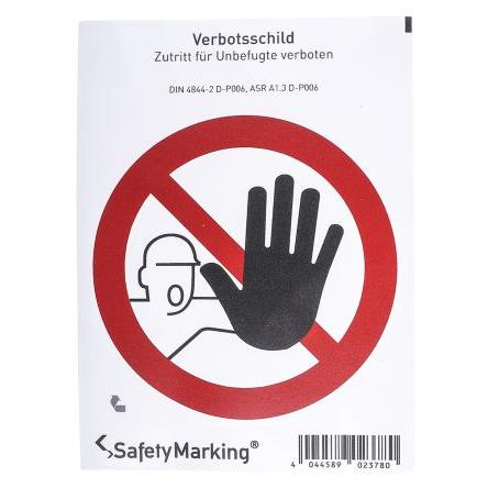 Wolk Znak zákazu, Polyvinylchlorid, Červená No Access Samolepicí