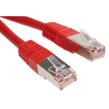 RS PRO Kat6 Ethernetové kabely, Červená, Polyvinylchlorid, A: RJ45 0.5 m Vnější, B: RJ45 Vnější, typ pláště: S/FTP