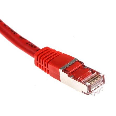 RS PRO Kat6 Ethernetové kabely, Červená, Polyvinylchlorid, A: RJ45 5 m Vnější, B: RJ45 Vnější, typ pláště: S/FTP