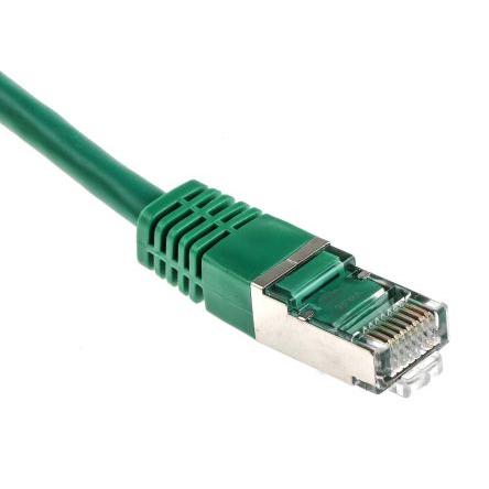 RS PRO Kat6 Ethernetové kabely, Zelená, Polyvinylchlorid, A: RJ45 1 m Vnější, B: RJ45 Vnější, typ pláště: S/FTP